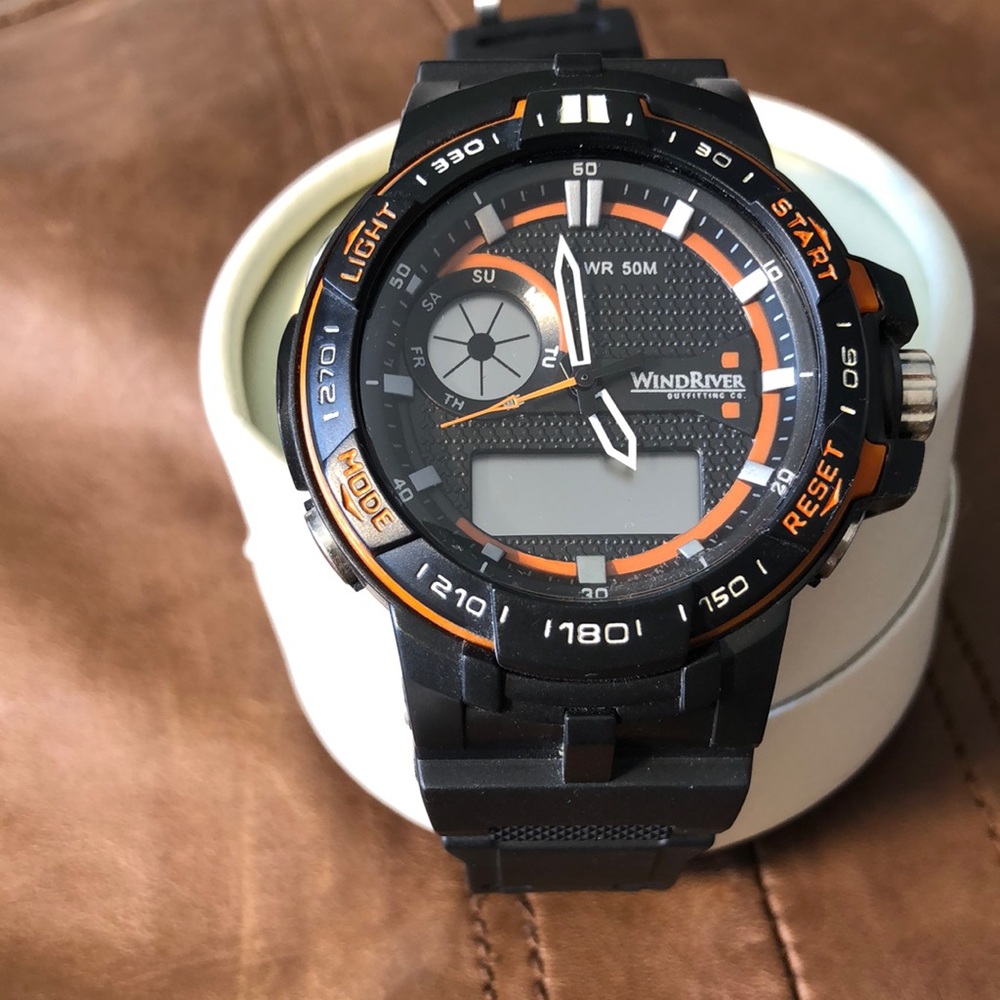 Windriver Black and Orange Sport Watch